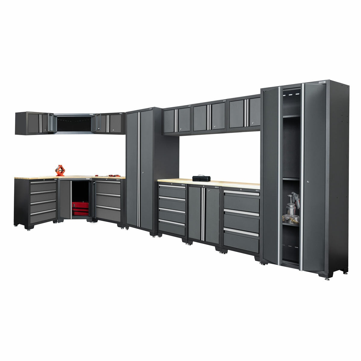 【ベル】CEO Cabinet Storage Set Hilka Garage Bundle 16 piece Corner & Cabinet Storage Set