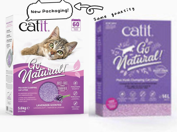 Catit Go Natural Pea Husk Clumping Cat Litter 14L(Free UK Delivery)
