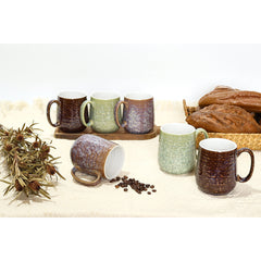 The Old Pottery Company Stoneware Mugs, 6 Pack