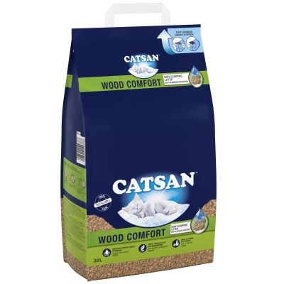 Catsan Wood Comfort Non Clumping Cat Litter 20 Litre