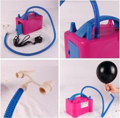 Electric Inflator Balloon Pump, 220V-240V 600W Portable Dual Nozzle (Balloon Arch Kit Included)