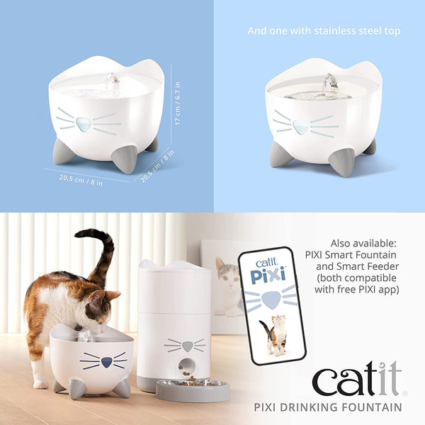 Catit PIXI Cat Drinking Fountain, Running Water Fountain(4 colours)