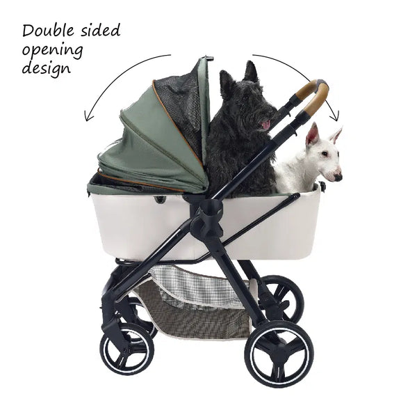 Ibiyaya Retro Luxe Pet Stroller | Soft Sage