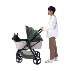 Ibiyaya Retro Luxe Pet Stroller | Soft Sage