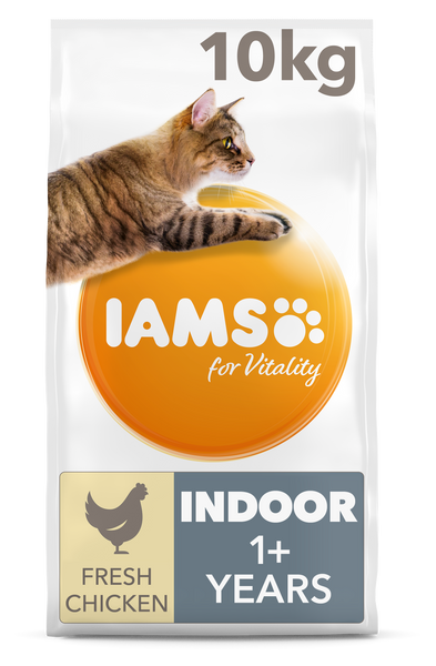 Iams for Vitality Indoor With Chicken Dry Cat Food - 10kg