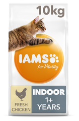 Iams for Vitality Indoor With Chicken Dry Cat Food - 10kg