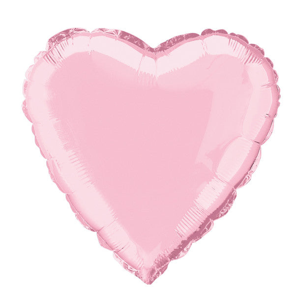 Solid Heart Foil Balloon 18''  - Pastel Pink