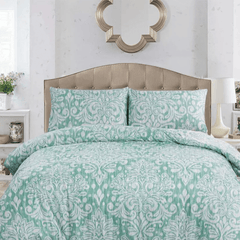 Premium Microfiber Printed Duvet Quilt Cover Set – Floral Patchwork Bedding, Single to Super King