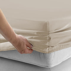 40cm Extra Deep Fitted Sheet – Solid Color Deep Pocket Sheet, Soft & Breathable Microfiber Bedding, All Seasons, Hotel-Quality, Machine Washable, Single, Double, King & Super King Sizes