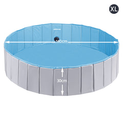Costoffs Pet Pool Foldable Dog Swimming Pool, Pet Pool Portable Bathing Swimming Tub for Garden/Beach/Yard/Home, L/XL/XXL/XXXL, Blue/Grey/Black/Ocean Blue