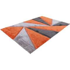 Luxury Soft Shaggy Area Rug – Modern Non-Shedding Geometric Triangles Design, High-Pile Plush Living Room Carpets, Large Thick Rug for Bedroom, Kitchen, Lounge & Home Décor – Contemporary Floor Rug & Mats
