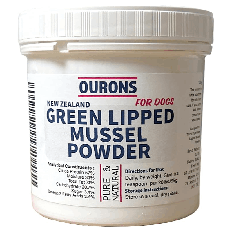 Green Lipped Mussel Powder for Dogs – 130g Natural Joint Health Supplement