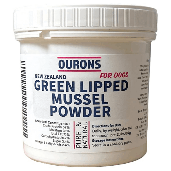 Green Lipped Mussel Powder for Dogs – 130g Natural Joint Health Supplement