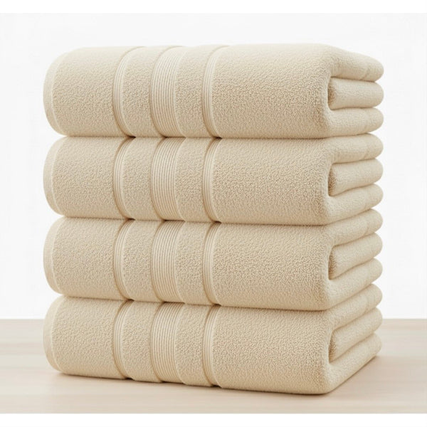4X Bath Sheets 80x155CM Pure Cotton Big Size Large Bathroom Towels Set Quick Dry Soft Bath Towels