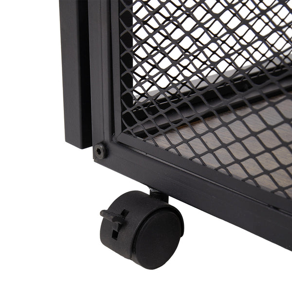 1pc Mini Fridge Stand with Storage, 50x50x42.3cm Mobile Refrigerator Stand with Lockable Wheels & Basket, Portable Cart for Kitchen Office - Perfect Home Upgrade