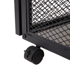 1pc Mini Fridge Stand with Storage, 50x50x42.3cm Mobile Refrigerator Stand with Lockable Wheels & Basket, Portable Cart for Kitchen Office - Perfect Home Upgrade