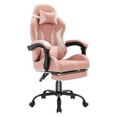 Gaming Chair Computer Chair Office Chair Racing Chair Desk Chair Swivel Chair Cute Gamer Chair Ergonomic Chair with Footrest And Backrest Support, Chair for Adult Gray