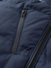 Winter Plush Jacket Thick Warm Jacket Hooded Jacket Casual Outdoor Jacket Solid Color Zipper with Plush Thickening