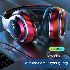 Upgraded Wireless Headphones with Deep Bass, Built-in Mic, Lightweight Foldable Design, 3.5mm Audio Jack, Stereo Sound for Travel, Work, Laptops, and Mobile Devices - iOS Gaming Headset, Ideal Christmas Gift, Headphone Hearing Experience