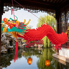3D Chinese New Year Dragon Decorations | Plastic Hanging Animal Garland for Lunar New Year, Chinese Spring Festival, Christmas, School Party Events, Valentine'S Day, and New Year Gifts