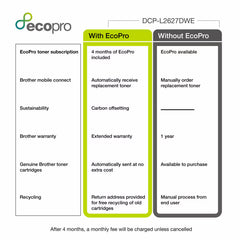 Brother 3-In-1 Mono Laser Multifunction Printer, DCP-L2627DWE