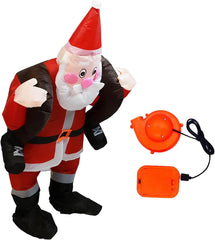 Santa Claus Inflatable Costume - Waterproof Festive Jumpsuit - Blow up Christmas Santa Claus Suit - for Parties Family Gathering Performance Activities Celebrations