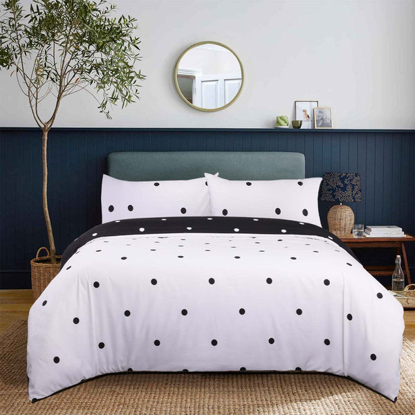 3pcs Polka Dot Printed Duvet Cover Set, Reversible Soft Breathable Microfiber, All-Season, Machine Washable, Includes Pillowcases for Bedroom, Guest Room, Dorm