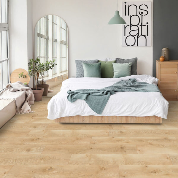 Golden Select Oslo (Light Oak) Splash Shield AC5 Laminate Flooring with Foam Underlay - 1.146 M² per Pack