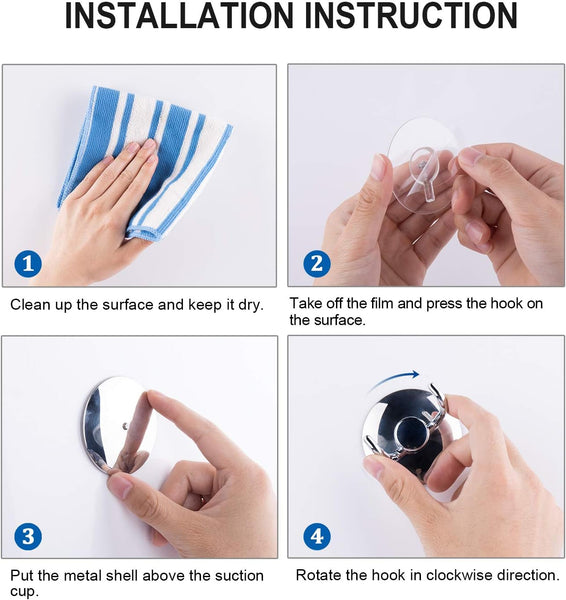 Ulinek Shower Window Squeegee, Stainless Steel Squeegee Shower Wiper Scraper Cleaner with Strong Storage Hook for Bathroom Floor Kitchen Wet Room Mirror Car Window Glass Cleaning