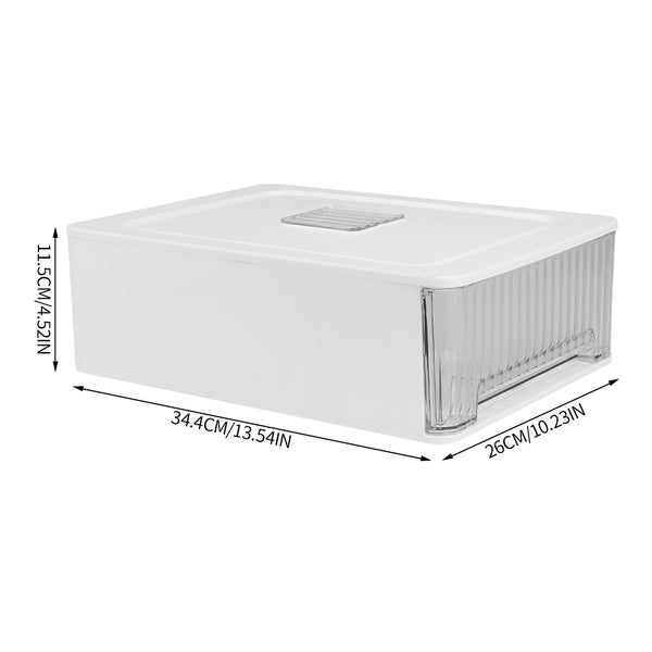 1pc Closet Storage System - Modular Stackable Bin with Dividers, 35x26x12cm Acrylic Organizer for Underwear, Accessories, 3 Styles (Open/12-Section/18-Section)