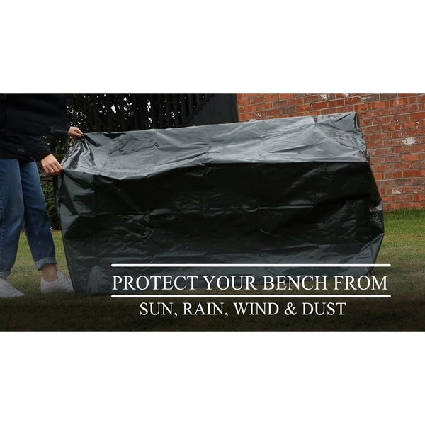 Heavy Duty 3-Seater Waterproof Outdoor Garden Bench Cover with Corner Eyelets – Fits Benches up to 160cm