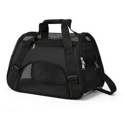 Portable Pet Carrier Backpack Carrying Mesh Pet Backpack Adjustable Shoulder Strap Small and Medium Cat Dog Rabbit Hamster Backpack Functional Foldable One Shoulder Crossbody Mesh Pocket Strap Suitable for Hiking and Traveling 60*38*30cm