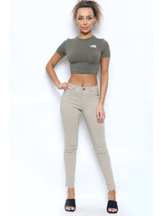 MYT Womens Chino Trousers Ladies Skinny Fit Super Stretch Office Work Casual Chinos Waist Size UK 6-18