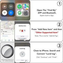 Air Tag Tracker Bluetooth Item Finder-4 Pack, Compatible with Apple Find My APP (Ios Only), 100Db Beep Smart Tag, Replaceable Battery, Item Finder and Locator for Keys/Luggage/Bags/Wallets Etc., Black
