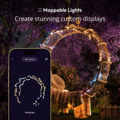 158Ft (48M) Twinkly Generation II 600 App Controlled Multicolour + White Strings LED Lights