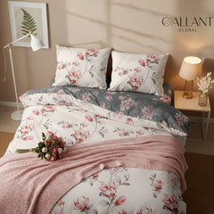 Printed Floral Duvet Sets 100% MicroFiber Super Soft Bedding Sets Button Closure With 2 Pillowcase Reversible Multicolored Duvet Covers Set