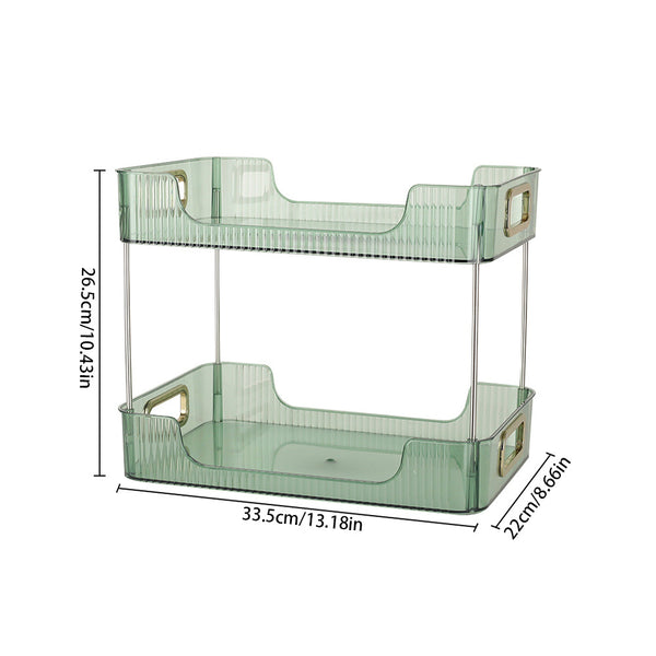Grey/Clear/Green Stackable Makeup Storage Box with Modern Acrylic Design, Cosmetic Display Organizer for Office Desk and Dressing Table, Practical Desktop Organizer Rack for Jewelry and Lipstick, Perfect Gift Idea for Women and Girls