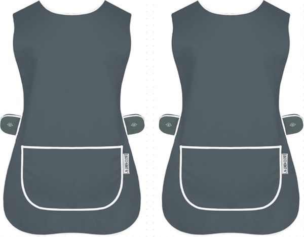 Pack of 2 Tabard Apron | Aprons for Men, Women, and Ladies | Professional Cooking Aprons with 2 Pockets | Adjustable Kitchen Apron for Baking, BBQ, Grilling, Gardening, Crafting, Cleaning, Painting, Barista, Restaurant Work | Cute & Stylish Gift Apron for