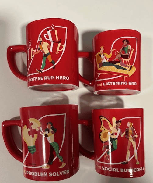 Nescafé Iconic Stylish Modern Red Tea & Coffee Mug | New 2026 Style | 6 Pack