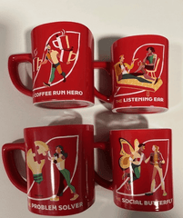 Nescafé Iconic Stylish Modern Red Tea & Coffee Mug | New 2026 Style | 6 Pack