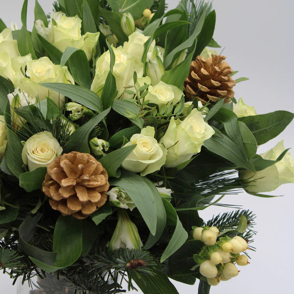 38 Stem Majestic White Christmas Bouquet