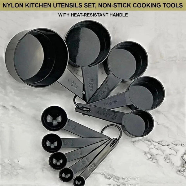 24 Pieces Black Stainless Steel Utensil Set Kitchen Utensils Set Non-Stick and Heat Resistant Kitchen Gadgets Cookware Set, Spatula Turner for Nonstick Kitchen Cookware Utensils Set