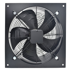 1pc Low Noise 300mm / L37xW37CM Extractor Fan 2130m/h - Stainless Steel Ventilation Fan with Backdraft Damper for Kitchen, Bathroom, Garage - Black