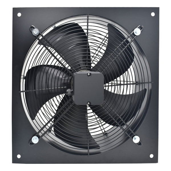 1pc 200mm Kitchen Exhaust Fan 780m³/h Stainless Steel Ventilation Fan with Low Noise Extractor with Backdraft Damper for Home Bathroom Garage, Black