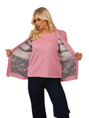 Ladies Twin Set Floral Sweater Womens Knitted Tank Top Cardigan Jumper