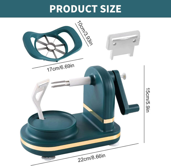 Apple Peeler, Vegetable Fruit Peeler Potato Peeling Machine Kitchen Peeling Tool for Cutting (Dark Green)