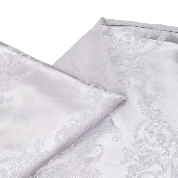 Luxury European Style Satin Jacquard Duvet Cover Three-Piece Set Single/Double/King/Super King Size, Soft Comfortable Floral Pattern Bedding Set, Machine Washable, Zipper Closure, High-Quality Quilt Cover Set for All-season Use, Bedroom, Hotel, Guest Room