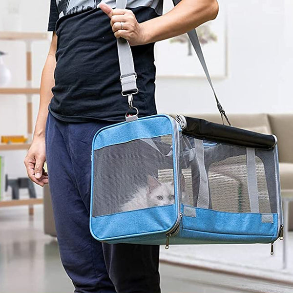Large Pet Carrier Bag Portable Soft Fabric Fold Dog Cat Puppy Travel Bag in UK
