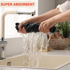 Pack of 10 & 5 Terry Toweling 100% Cotton Dish Cloths Catering Bar Towel Super Absorbent Lint Free Quick Dry Heavy Duty Soft Kitchen Tea Towels Dishcloths for Washing Up Scrubbing Machine Washable Extra Large 70 X 40 Cm (Black/ Blue/red Multicolor Check P