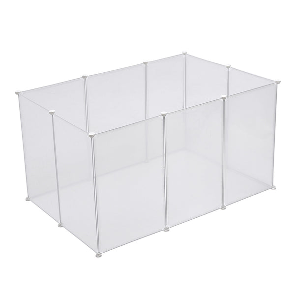 Kitten Playpen, Rabbit Playpen, Small Animal Playpen with Indoor, Foldable Plastic Fence for Guinea Pig, Cat, Puppy, Rabbits - 10 Panels, 105*70*45cm